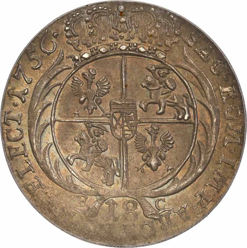 August III Sas. Ort (18 groszy) 1756 Lipsk PCGS MS62